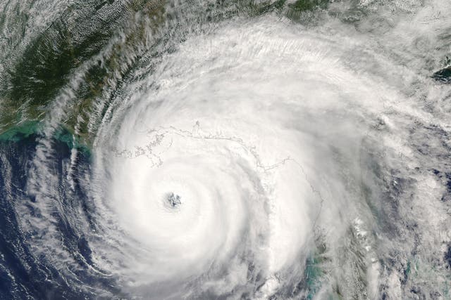 <p>A cyclone recorded at sea by Nasa </p>