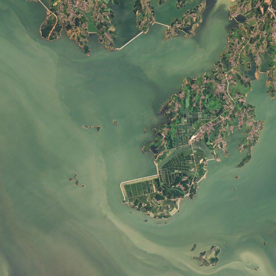 China’s lake Poyang as seen on 8 August 2021