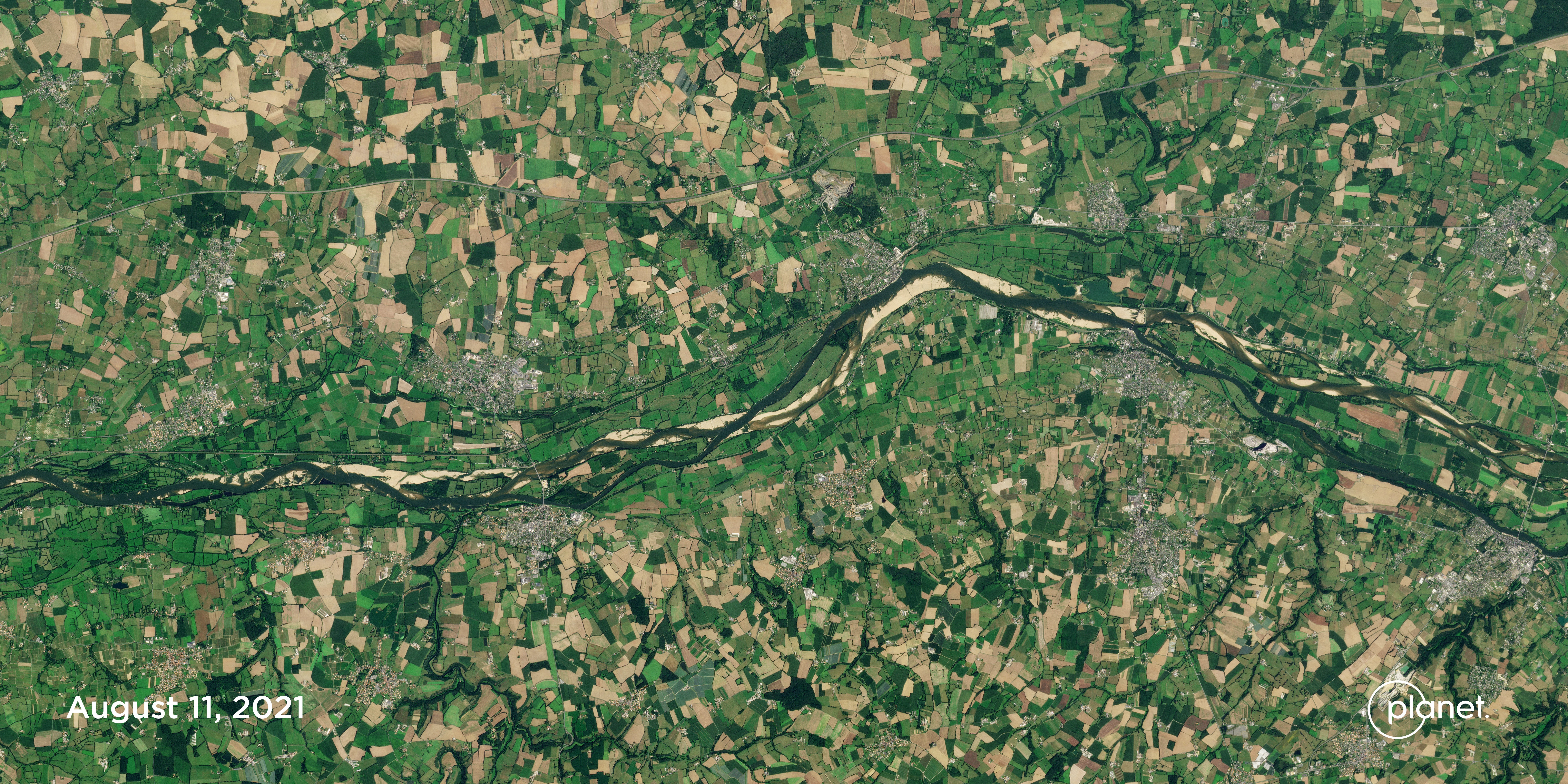 Loire River near Saint-Florent-le-Vieil, France as pictured on 11 August 2021