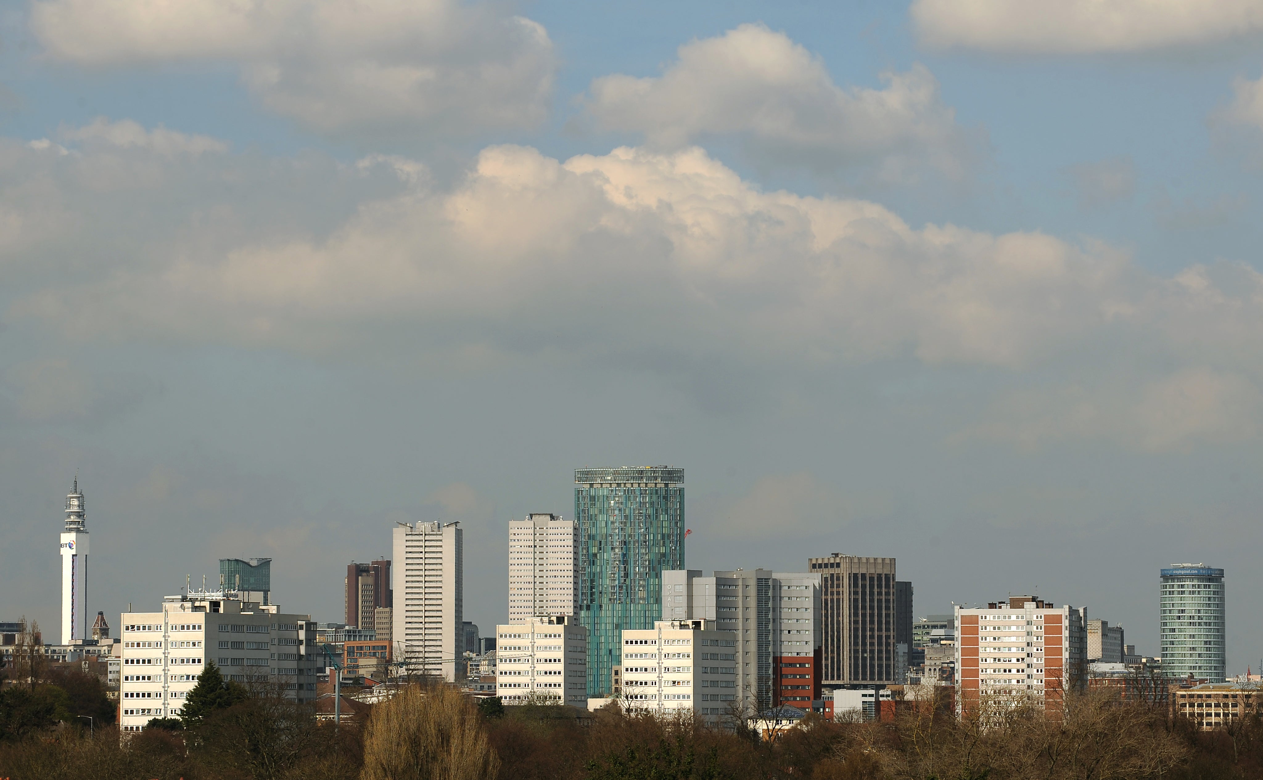 General view of the skyline of Birmingham. (Joe Giddens/PA)