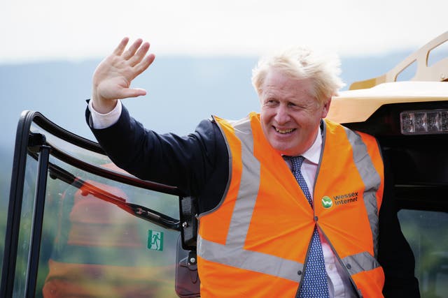 <p>Prime minister Boris Johnson during his visit to north Dorset</p>