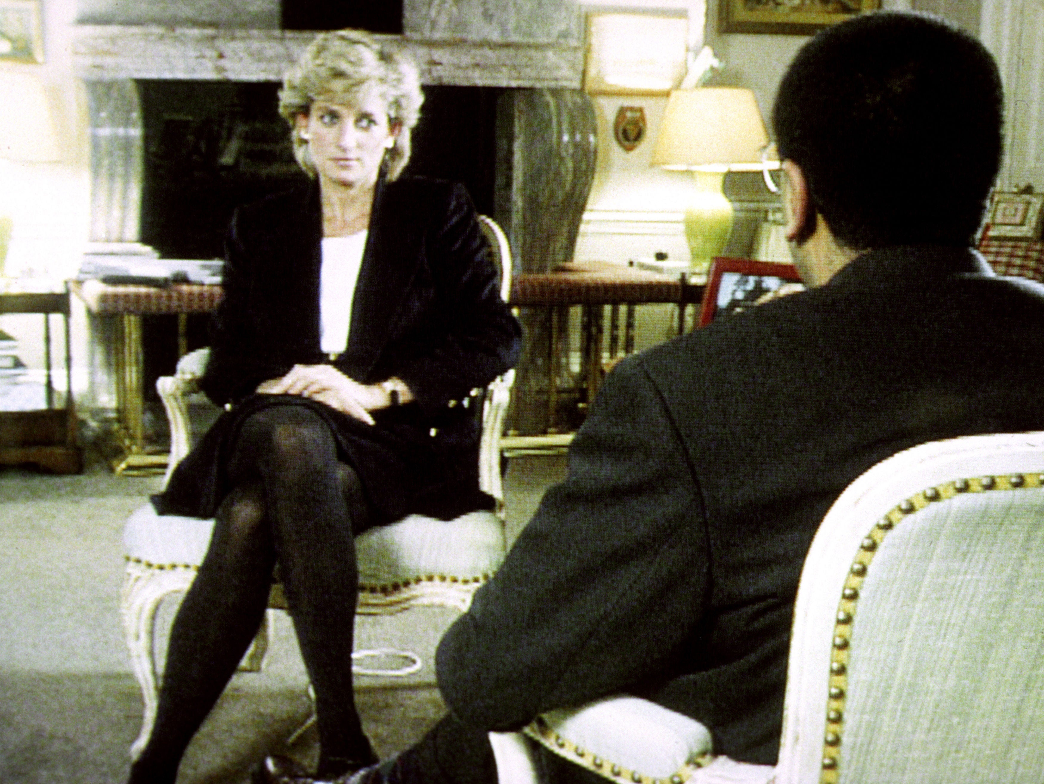 Diana during her Panorama interview with Martin Bashir (BBC/PA)