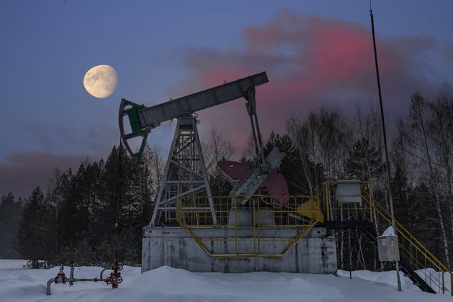 <p>An oil drilling rig in Russia. Wealthy ‘oligarchs’ are symptomatic of inequality after the privatisation of oil firms following the collapse of the Soviet Union </p>