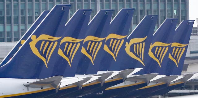 Ryanair said it will operate more than 3,000 daily flights to and from 21 UK airports this winter (Niall Carson/PA)
