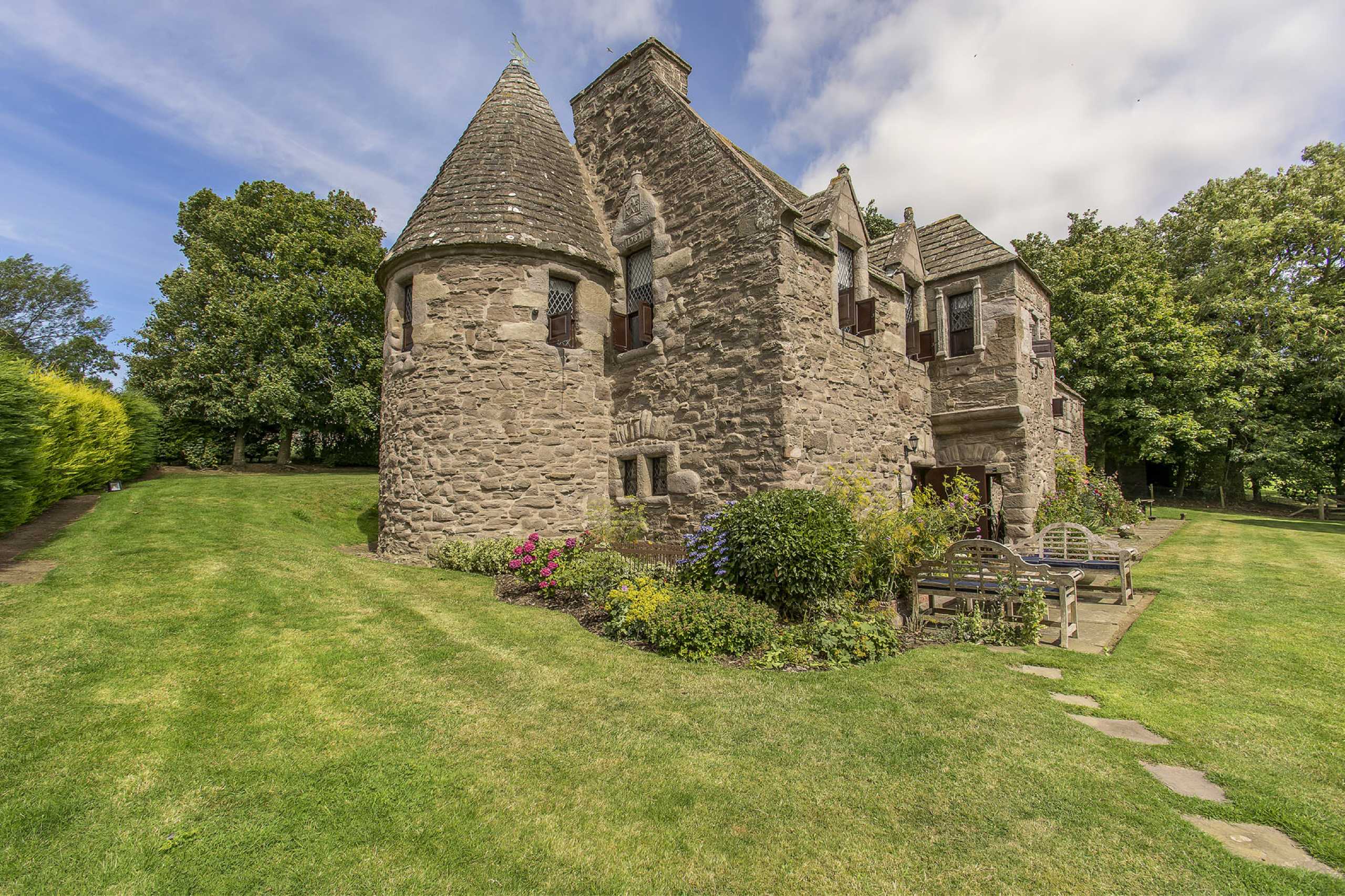 Powrie Castle, in Dundee, has come on to the market following extensive renovations by the current owners over the last 33 years (Thorntons/PA)