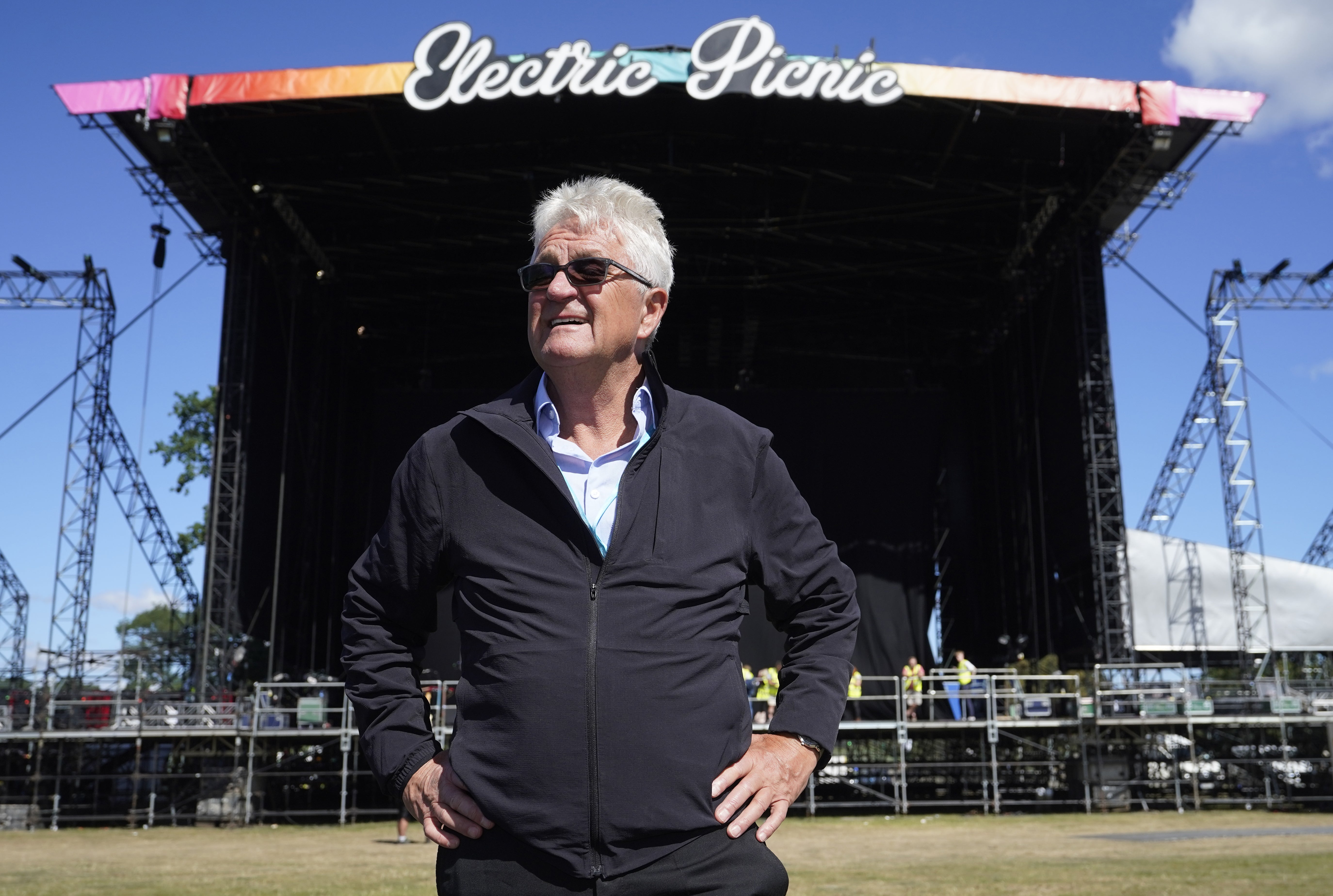 Electric Picnic festival director Melvin Benn in front of the main stage during a press preview of the Electric Picnic festival in Stradbally, County Laois (Niall Carson/PA)