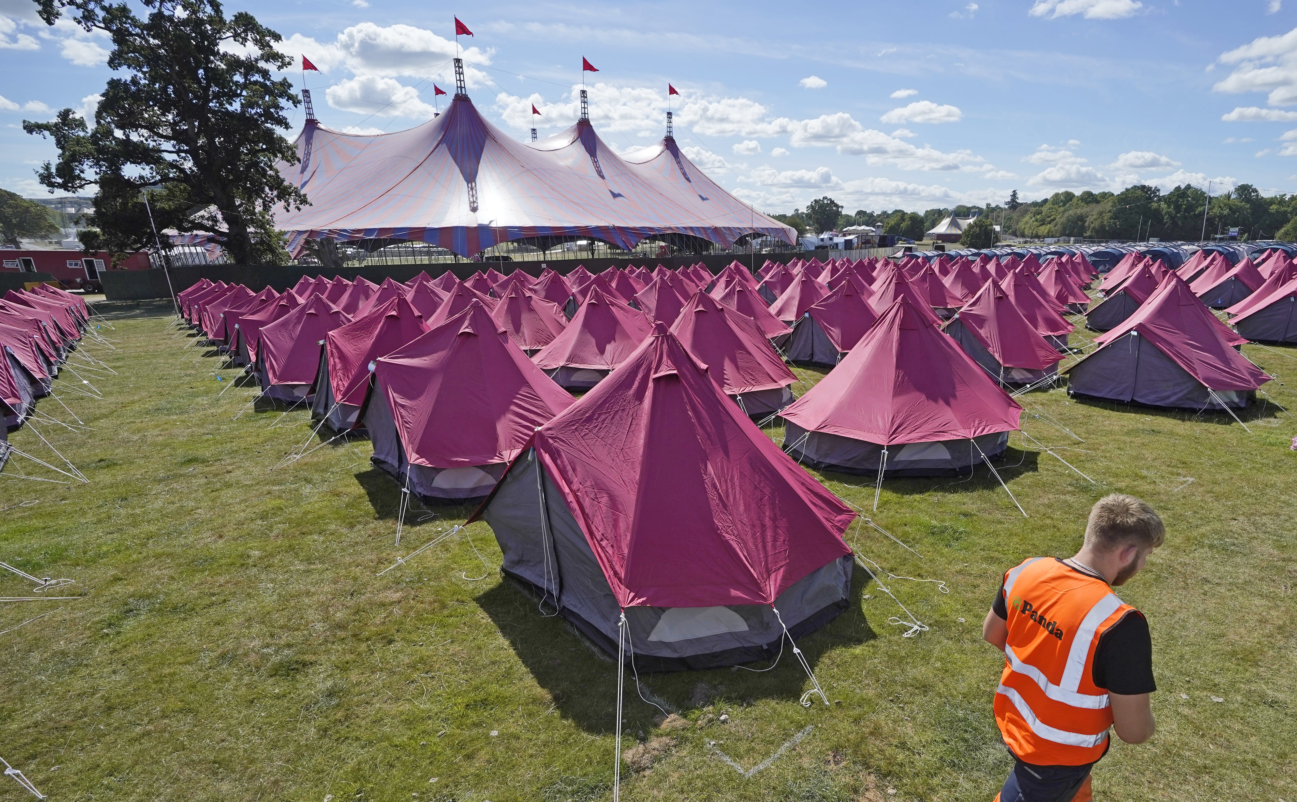 VIP tents at the Electric Picnic festival site at Stradbally in Co Laois (Niall Carson/PA)
