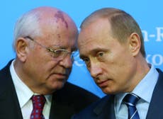 Vladimir Putin expresses ‘deepest condolences’ after death of Mikhail Gorbachev