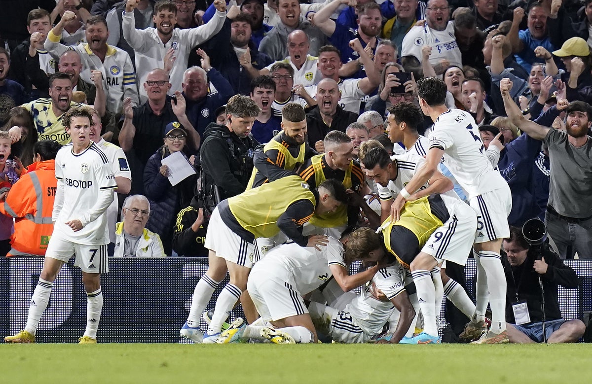 Luis Sinisterra’s first Premier League goal earns Leeds point against Everton
