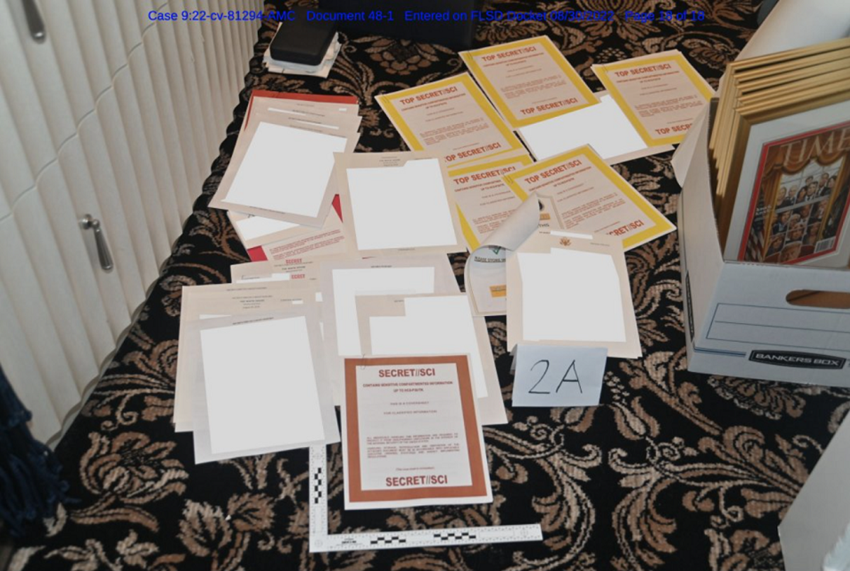 Mar-a-Lago raid: Photos released of top secret documents seized by FBI from Trump’s estate