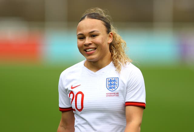 Ebony Salmon is back in the England squad for the first time since making her debut in February 2021 (FA handout)