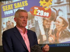 Ryanair boss blames ‘car crash’ economic crisis on Brexit ‘failure’