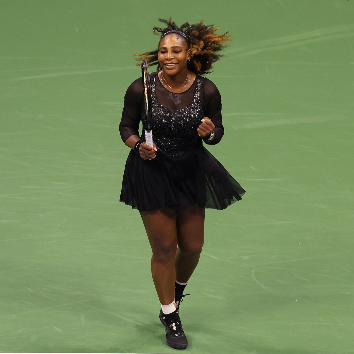 serena williams black dress Serena Wiliams lets her outfit do the talking at the US Open