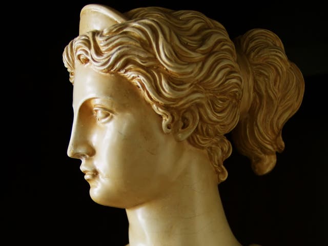 <p>A bust of the Ancient Greek goddess Artemis</p>