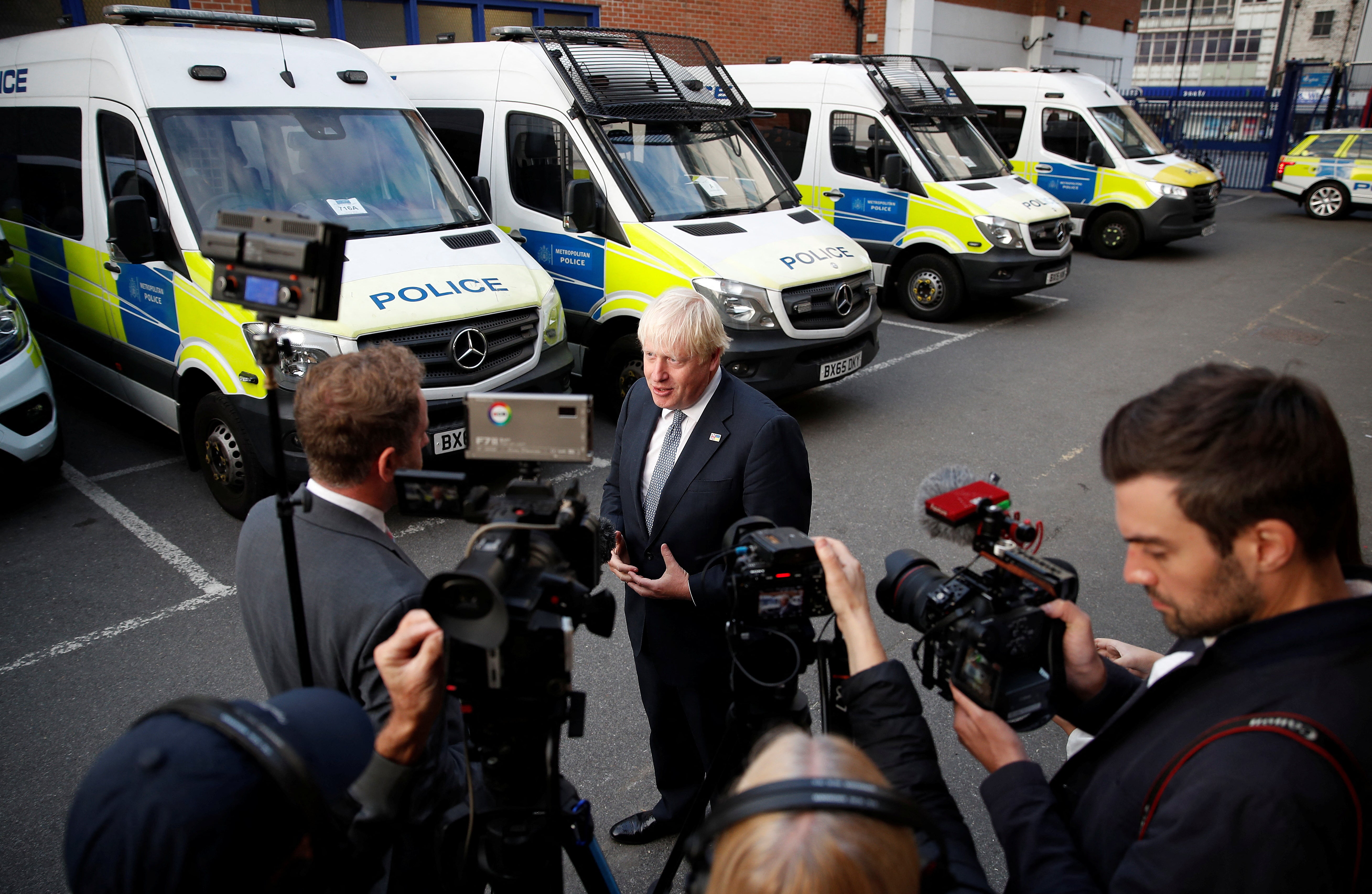 Prime Minister Boris Johnson speaks to the media (Peter Nicholls/PA)