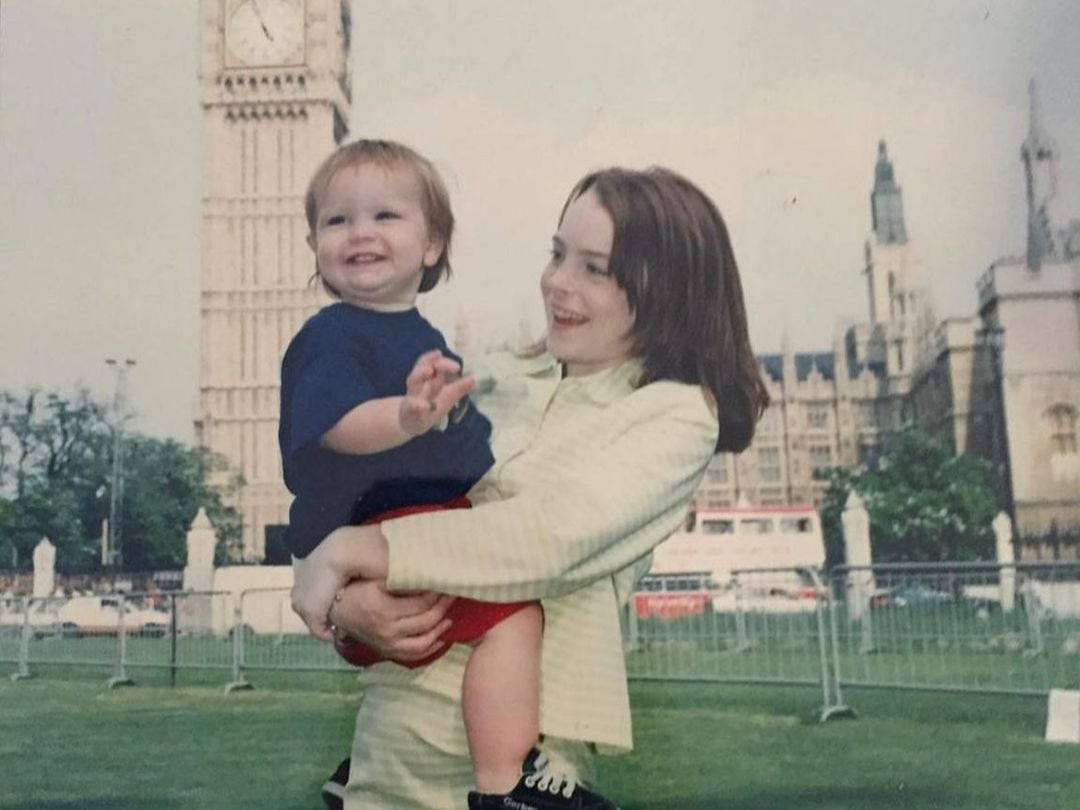 The throwback photo of Lohan with her brother, taken while filming ‘The Parent Trap’