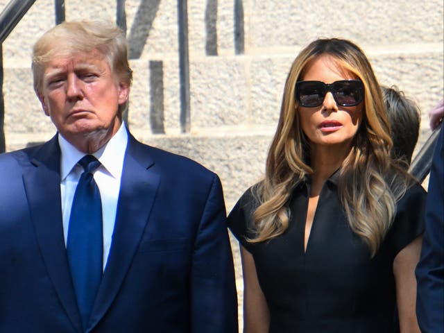 <p>Former US president Donald Trump and Melania Trump </p>