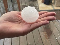 One-year-old girl killed by huge four-inch hailstones during storm in Spain