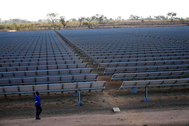 <p>A solar farm in Zimbabwe highlighting the potential from the continent’s vast solar resource </p>