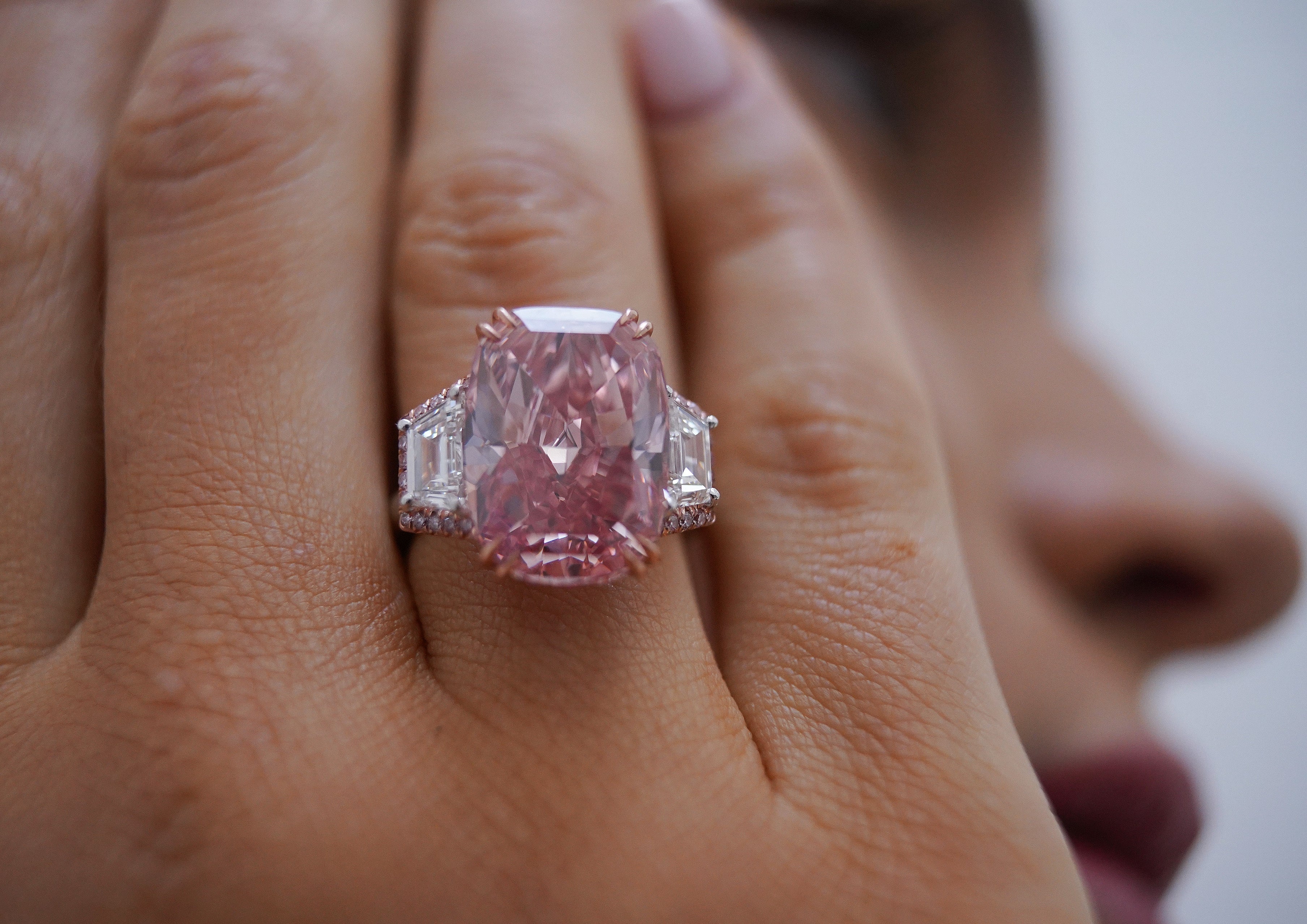 Pure pink diamond (Yui Mok/PA)