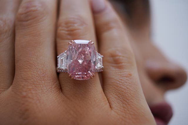 Pure pink diamond (Yui Mok/PA)