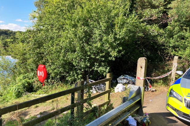 The scene at Lough Enagh on the outskirts of Londonderry where two boys died after getting into difficulty (Rebecca Black/PA)