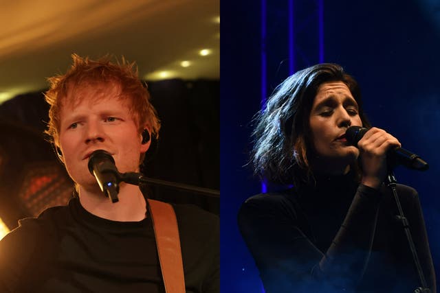 <p>Ed Sheeran and Jessie Ware</p>