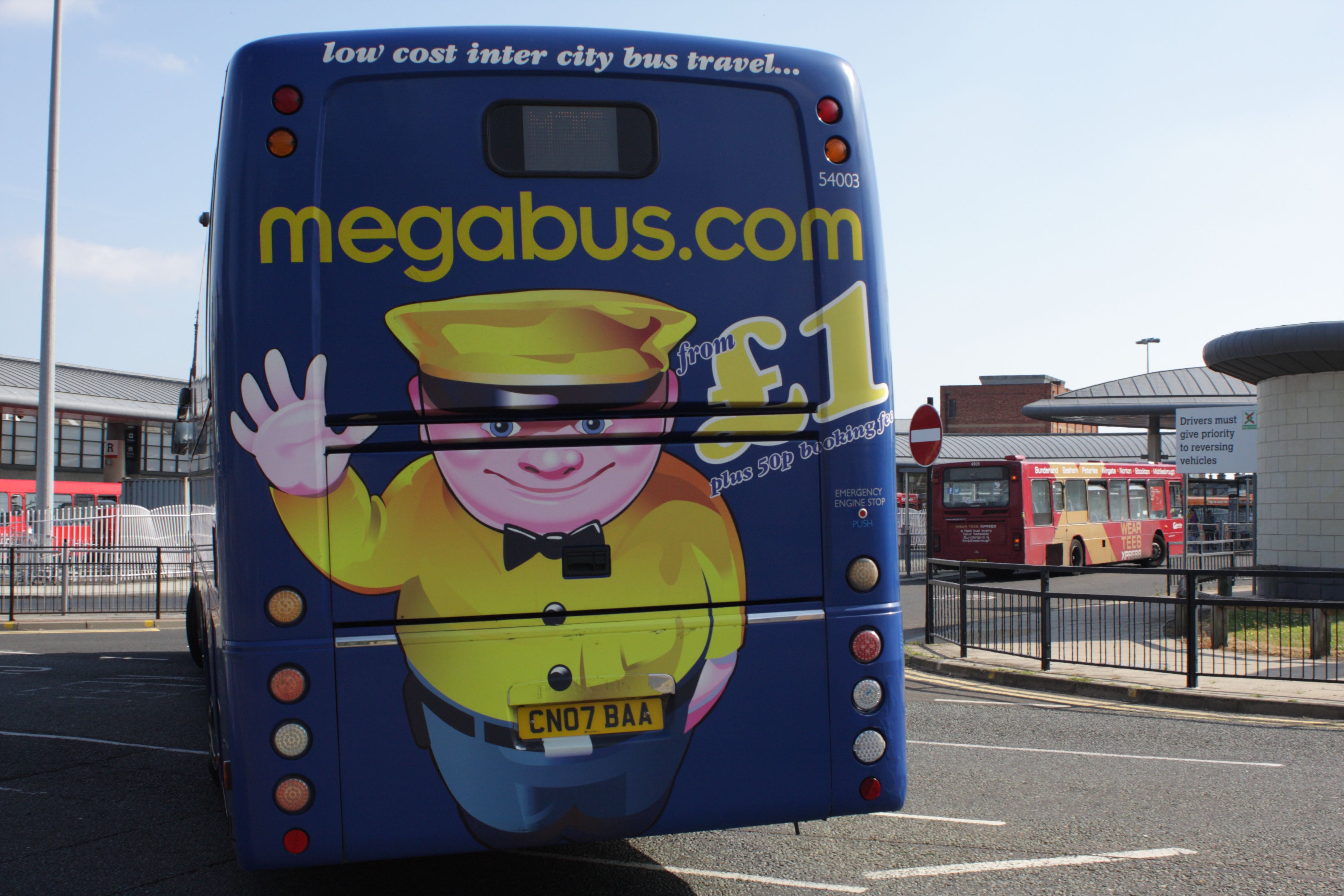 Megabus entering Park Lane Interchange, Sunderland (Kensplace /Alamy/PA)