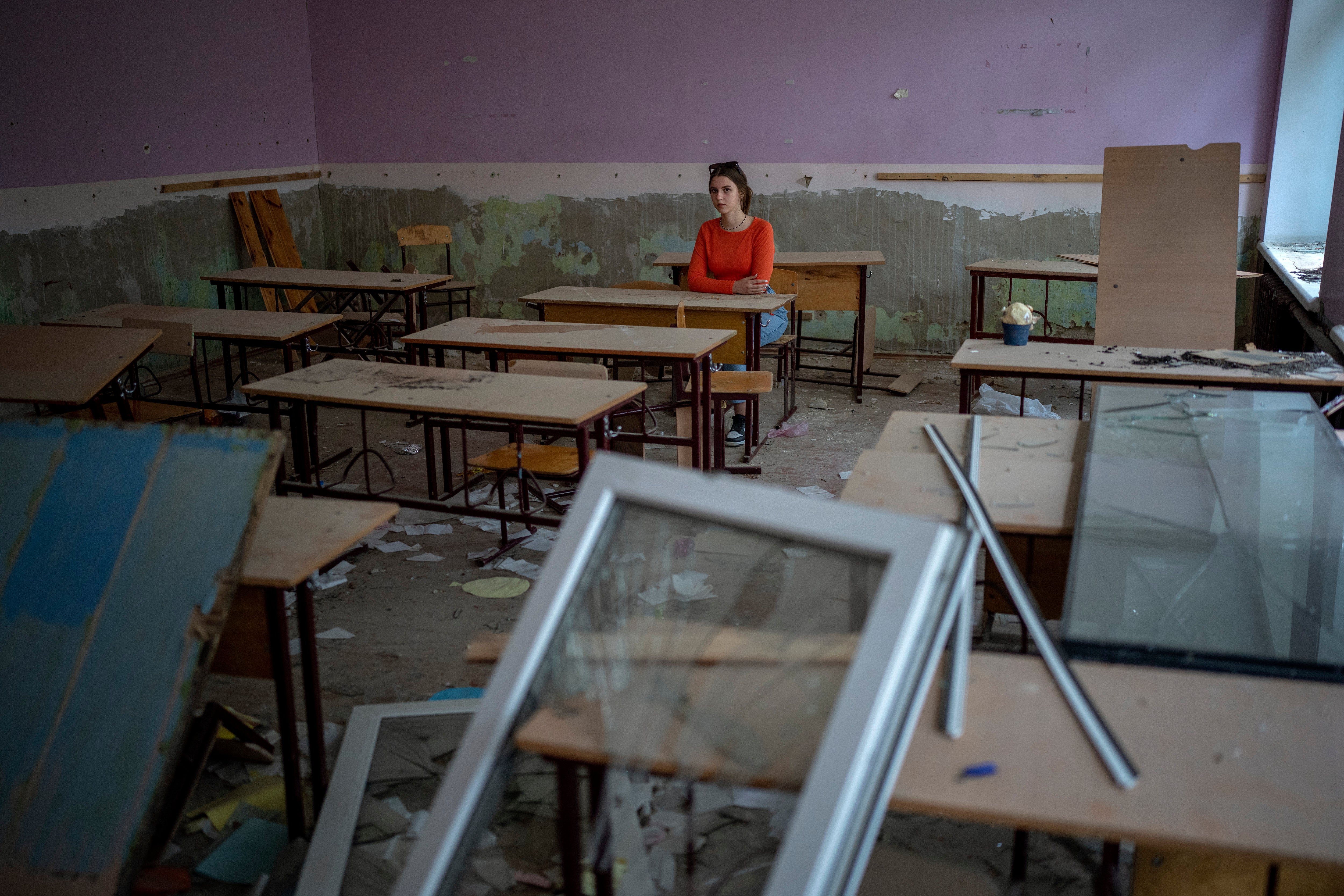 Russia Ukraine War Bombed Out School Photo Gallery