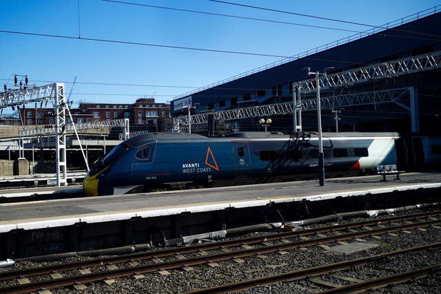 An Avanti train at Euston station (Peter Byrne/PA)