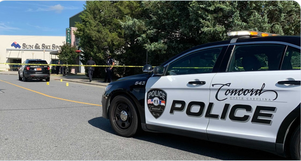 Police respond to an officer-involved shooting at the Concord Mills Mall in North Carolina on Wednesday