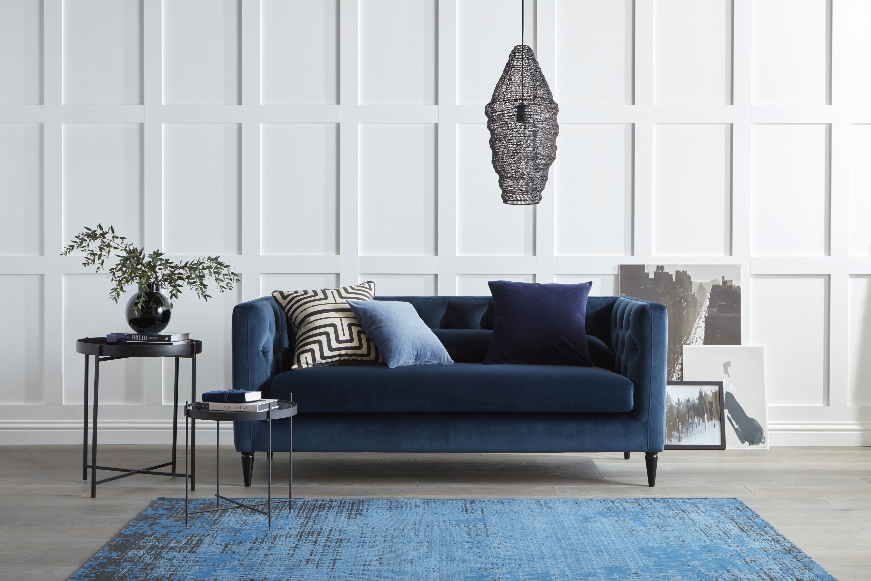 Dfs navy deals blue sofa