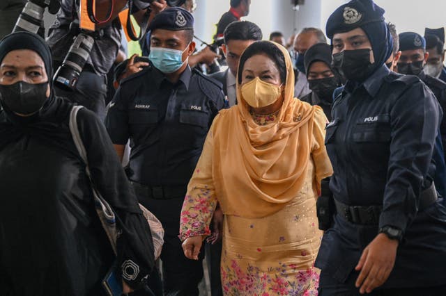 <p>Rosmah Mansor, the wife of jailed former PM Najib Razak in the high court in Kuala Lumpur on 1 September</p>