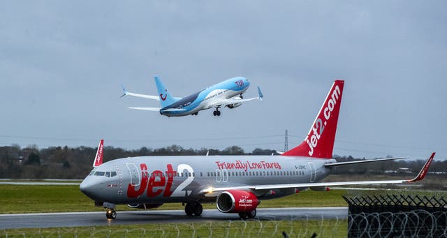 Bosses at Jet2 have said cash-conscious consumers turning to package holidays during tough times could bring in more customers (Peter Byrne/PA)