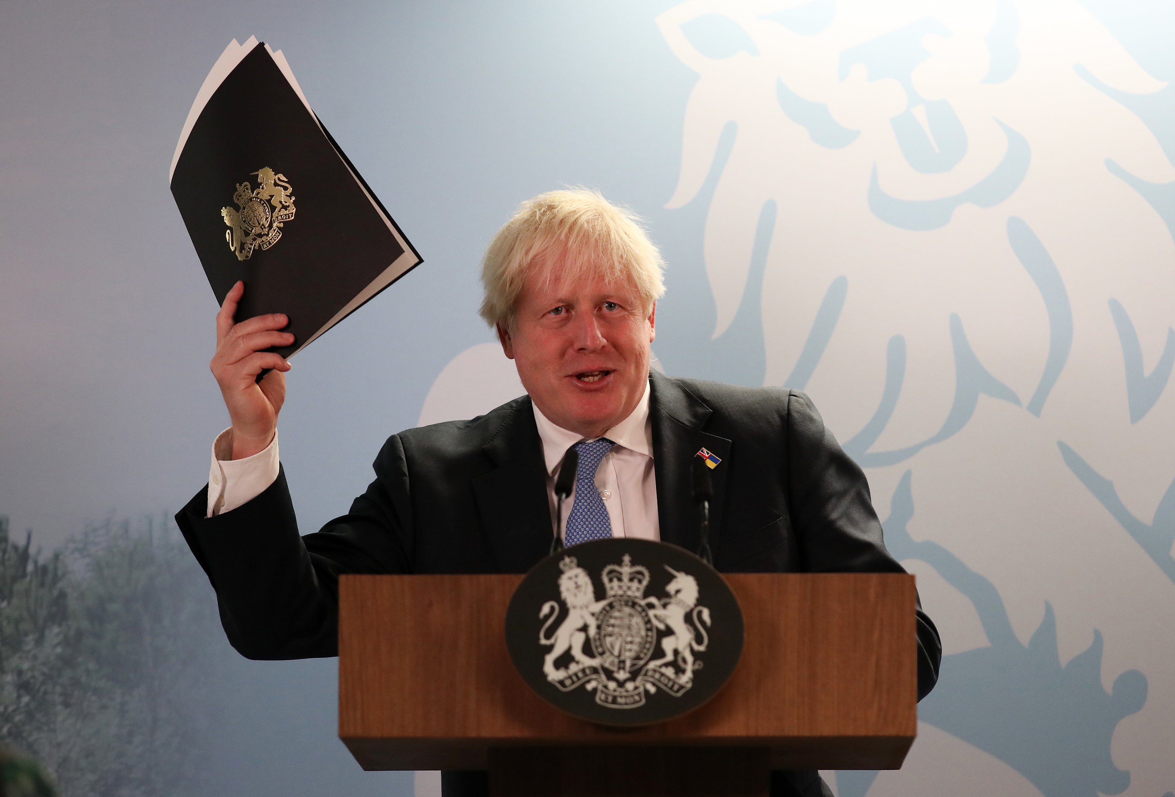 Boris Johnson during his last big policy speech