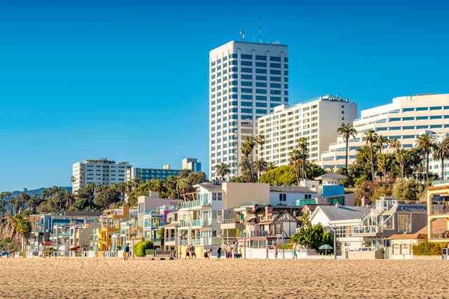 <p>The beachfront mini-city of Santa Monica, California</p>