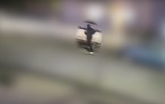 CCTV shows gunman fleeing the scene following the shooting