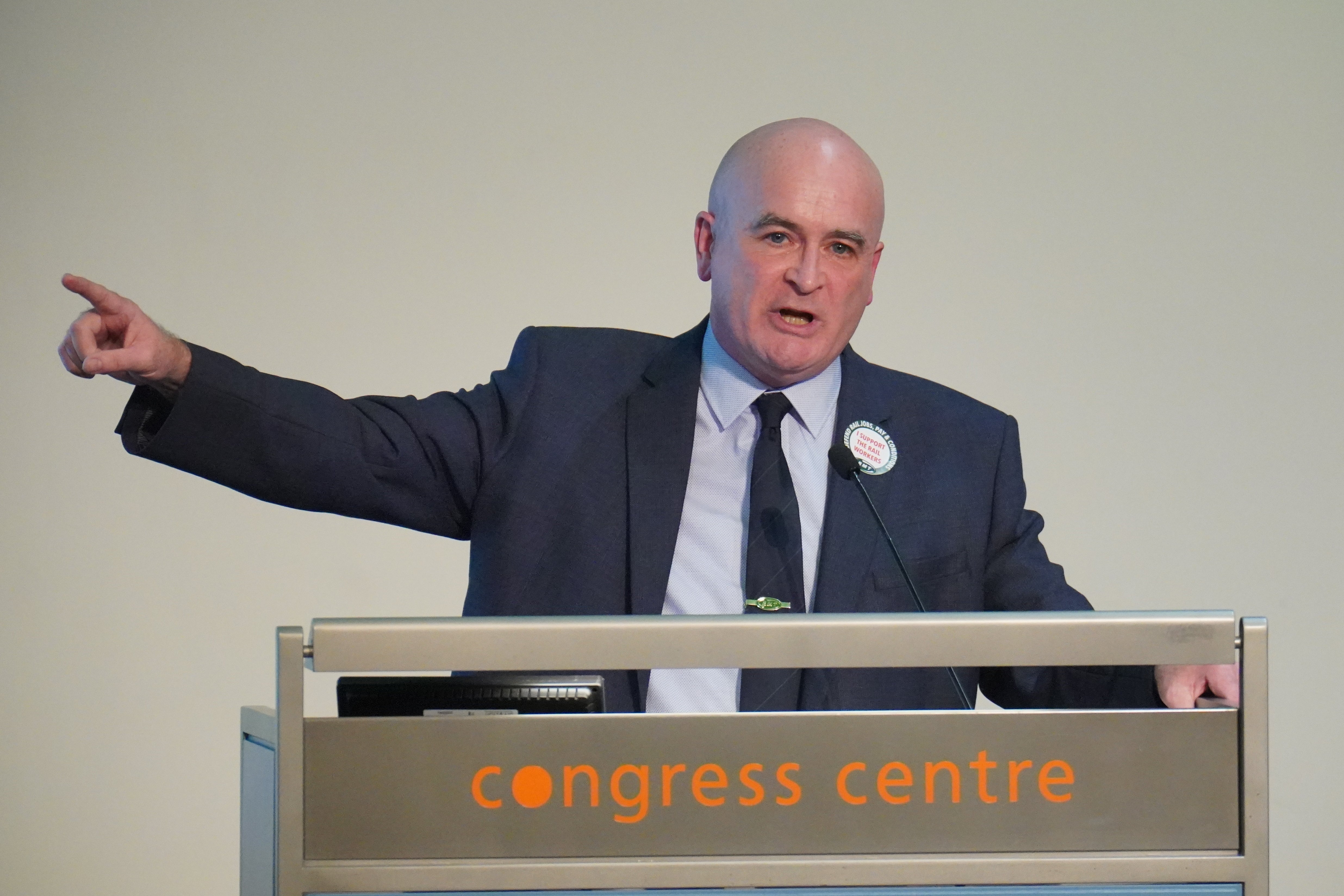 Mick Lynch, general secretary of the Rail, Maritime and Transport union (PA)