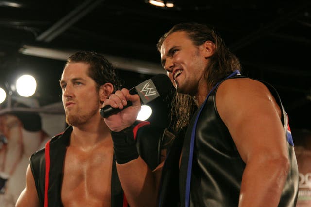 <p>Drew McIntyre and Stu Bennett during their early days in WWE FCW</p>