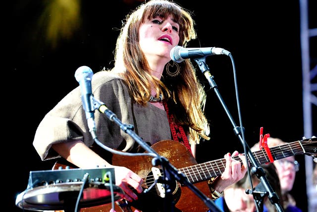 <p>Musician Leslie Feist of the band Feist performs during Day 2 of the 2012 Coachella Valley Music & Arts Festival held at the Empire Polo Club on April 14, 2012 in Indio, California. (Photo by Frazer Harrison/Getty Images for Coachella)</p>