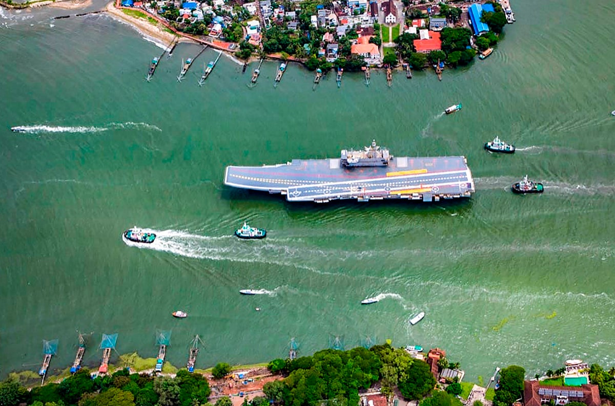 India launches new aircraft carrier as China concerns grow