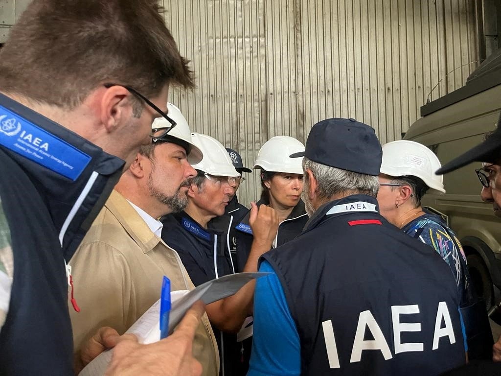 <p>Members of the International Atomic Energy Agency visit the Russian-controlled Zaporizhzhia Nuclear Power Plant </p>