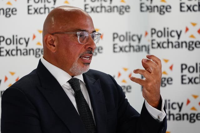 Chancellor Nadhim Zahawi during an event titled What Do We Want From The Next Prime Minister?, at the Policy Exchange (Aaron Chown/ PA)
