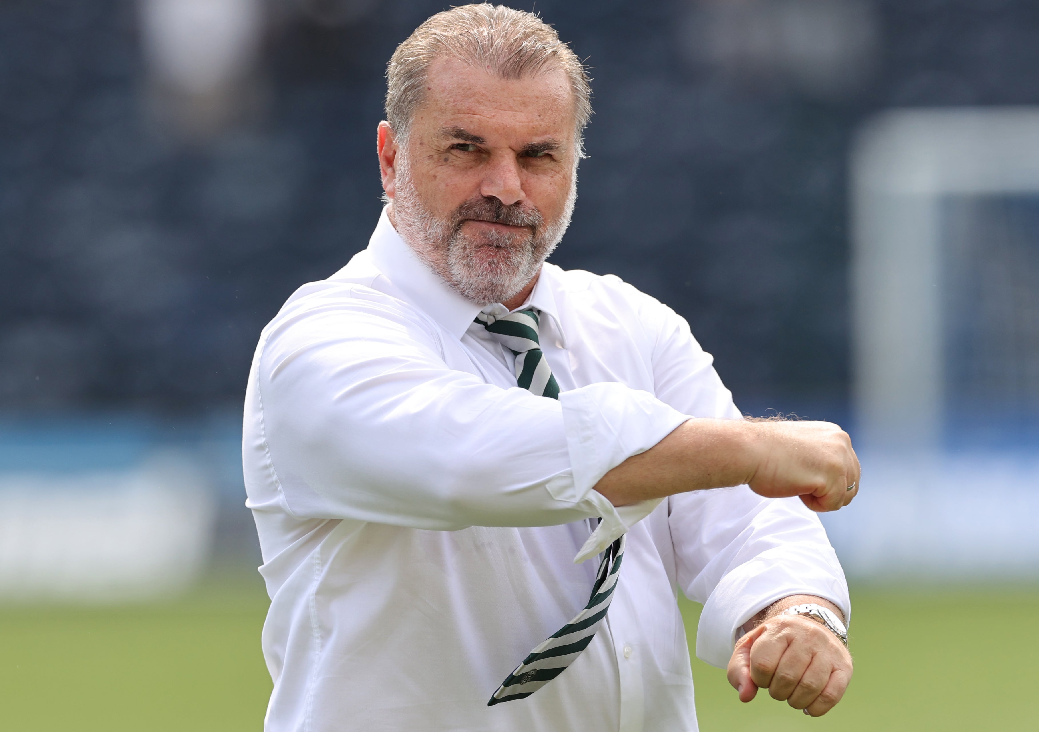 Ange Postecoglou has challenged Celtic to keep improving ahead of the derby against Rangers (Steve Welsh)