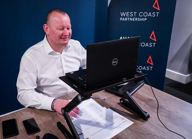 <p>In control: Phil Whittingham, outgoing managing director of Avanti West Coast, at an online conference</p>