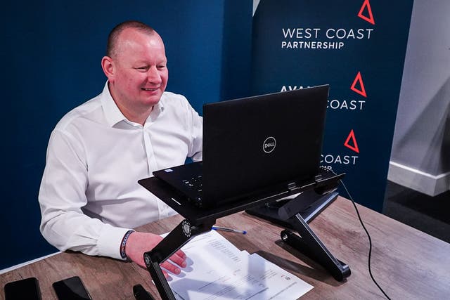 <p>In control: Phil Whittingham, outgoing managing director of Avanti West Coast, at an online conference</p>