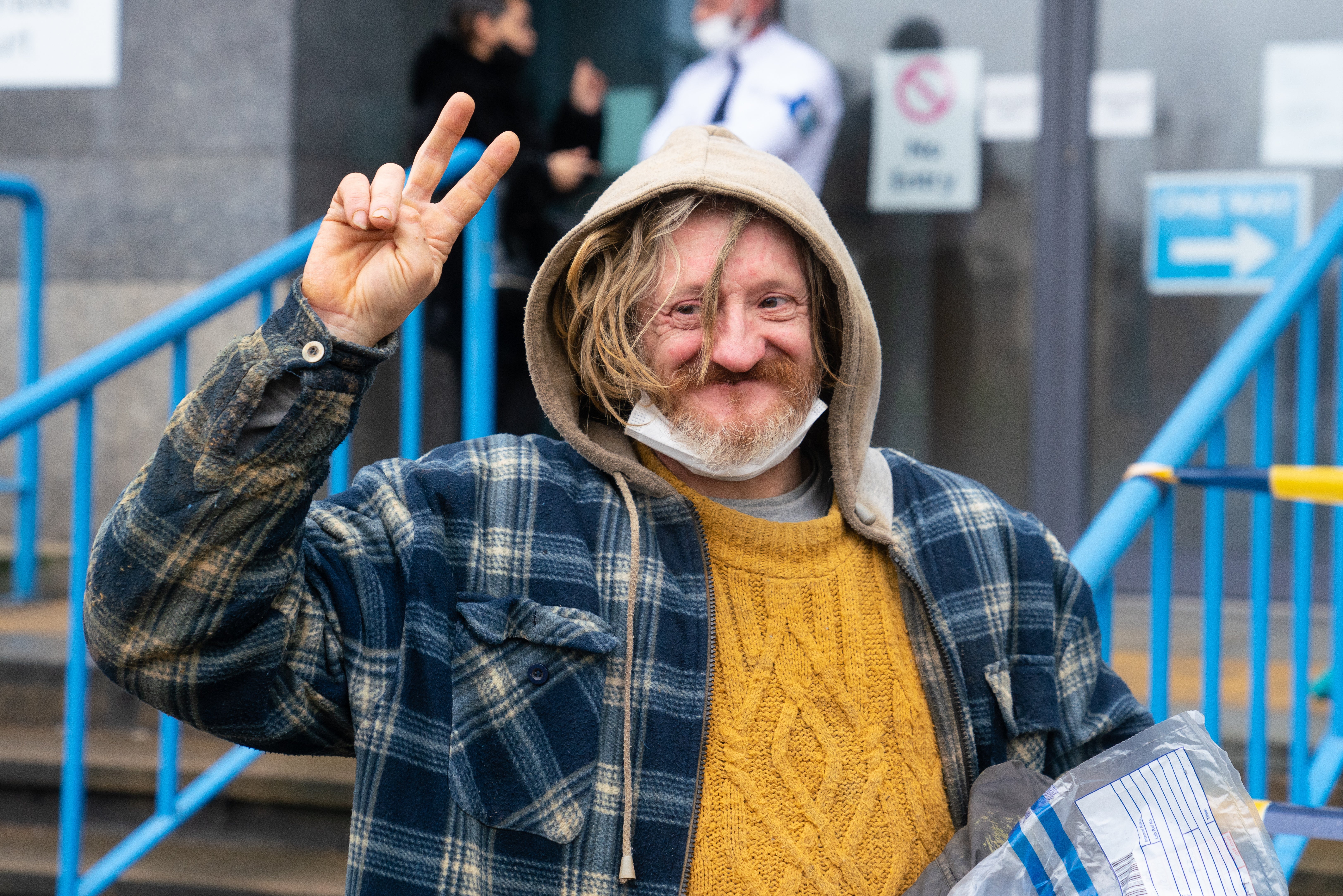 Protester Scott Breen, pictured in February, 2021 (Dominic Lipinski/PA)