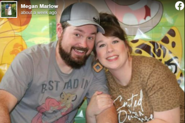 <p>Ryan Marlow, with wife Megan, was pronounced brain dead by doctors, before showing signs of life</p>