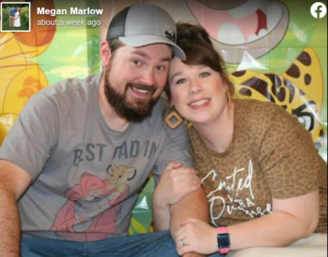 <p>Ryan Marlow, with wife Megan, was pronounced brain dead by doctors, before showing signs of life</p>