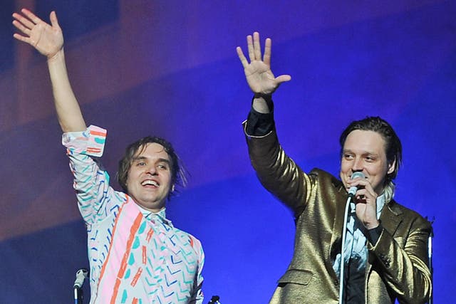 <p>Will Butler and Win Butler</p>